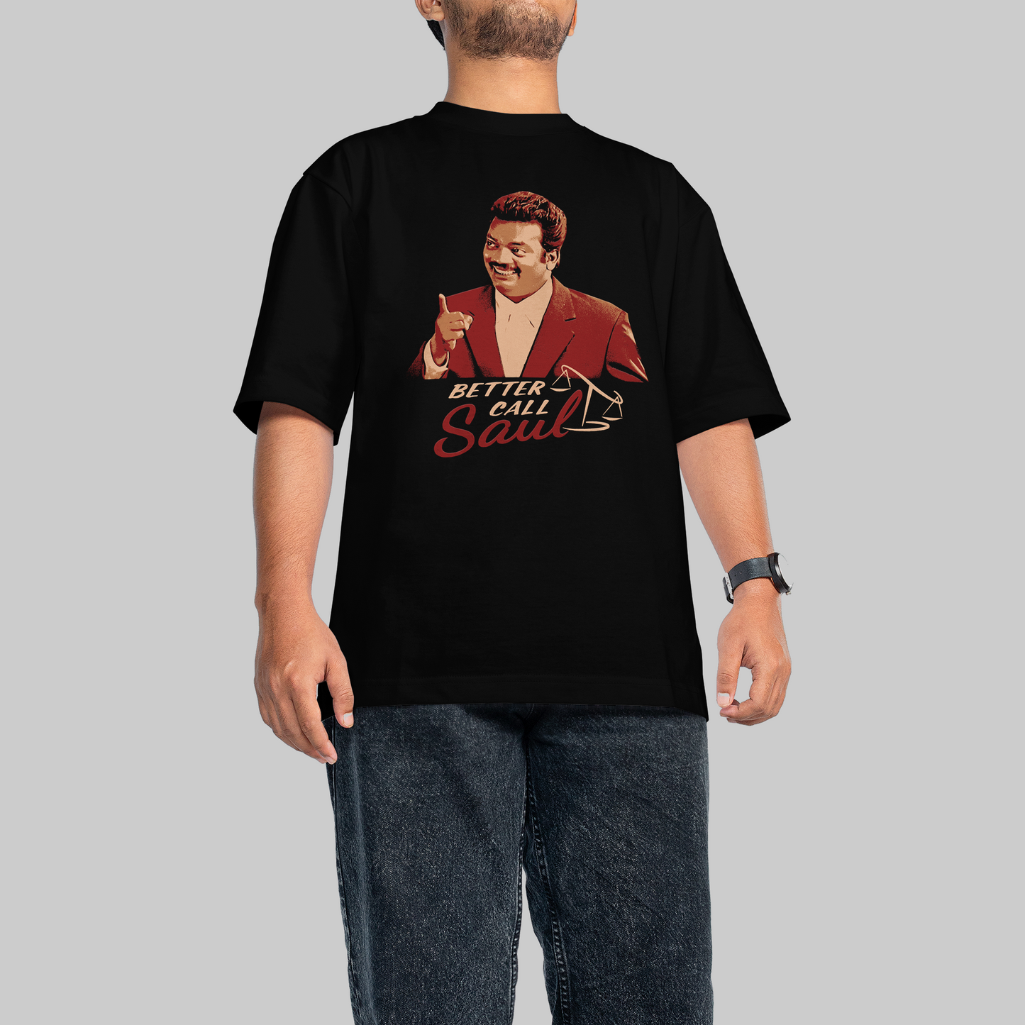 Adv. Mukundan Unni × Saul Goodman Oversized Tee